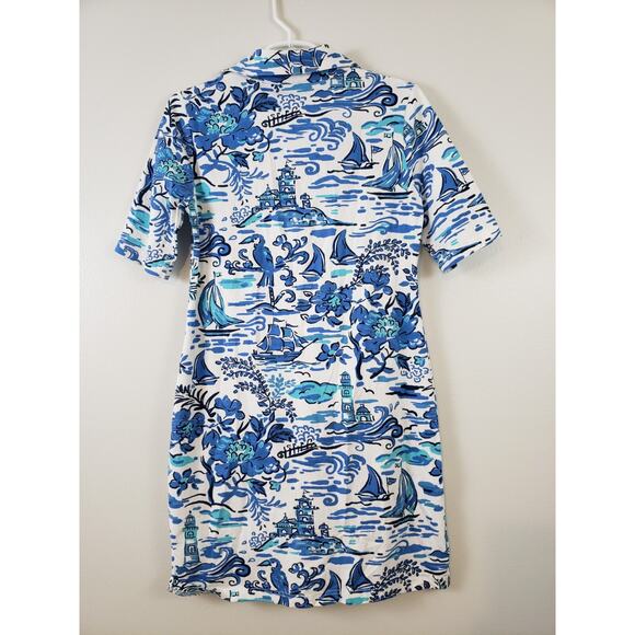 (Ma) Tabi Womens Dress Size S V-neck Floral Beach Cottagecorp Nautical Beach - Picture 4 of 6